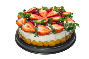 Cake - ptichye moloko or ptasie mleczko translate as bird's milk or pigeon's milk