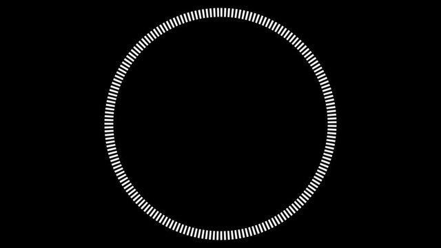 UX Dashed Clock w/ Timer. A simple and clean circular loading symbol with ticks and a secondary timer. Element includes alpha channel.