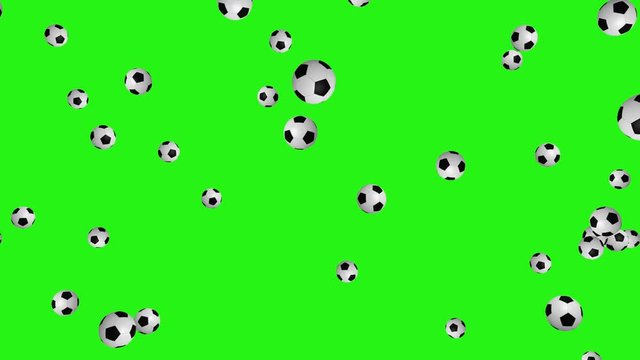 Soccer / Football  - seamless looping, green screen and 4K