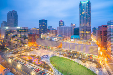St. Louis downtown skyline at twilight