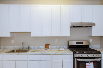 installation of kitchen unit install white kitchen