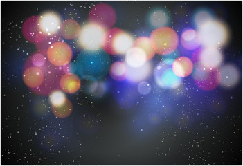 Abstract Light Bokeh Background, Vector Illustration