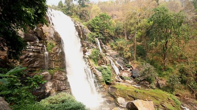 Vachiratarn waterfall in Doi inthanon national park, chiangmai Thailand