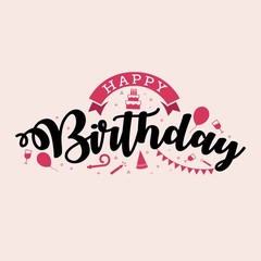 Fototapeta premium Happy Birthday background template