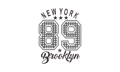 89,nyc,brooklyn,star,abstract,t-shirt,vektor