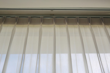 White transparent curtain.