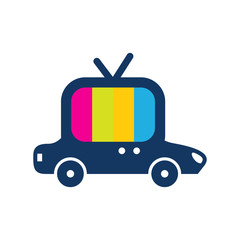 Car Tv Logo Icon Design