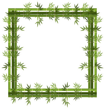 Frame template with bamboo trees