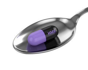 3d render of HMB pills on spoon