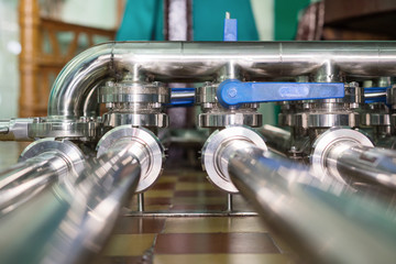 Pipeline system made of stainless steel.