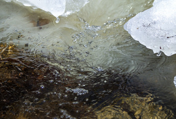 meltwater of the spring brook