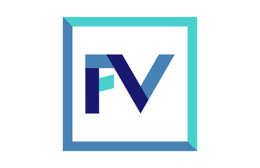 FV Square Ribbon Letter Logo