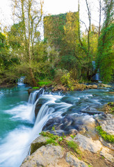 Waterfalls of Monte Gelato in the Regional park of Valle del Treja (Mazzano Romano, province of Rome, Italy)