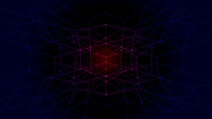 wireframe polygon technology abstract background