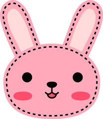 A rabbit face illustration
