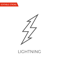 Lightning Vector Icon