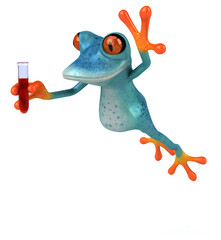 Fun frog- 3D Illustration