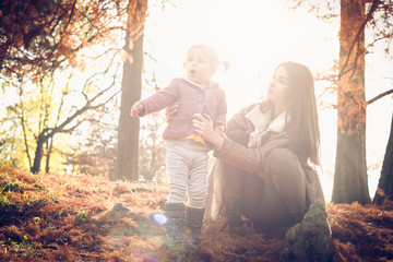 Little girl in park.