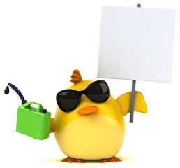 Yellow bird - 3D Illustration