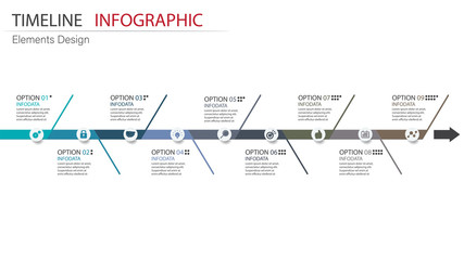 Vector abstract element timeline infographics. Design for business or finance template layout, brochure, workflow, information or presentation and other. Can add infodata and icon. Abstract 3D vector.