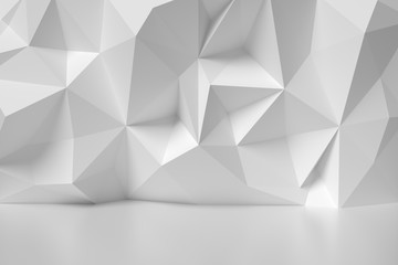 Obraz premium Abstract white room with rumpled wall
