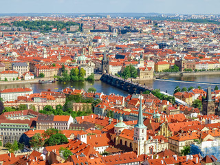 Fototapeta na wymiar View from Cathedral of St. Vitus to east, Prague