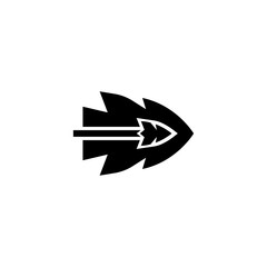 Arrow Flying. Flat Vector Icon. Simple black symbol on white background