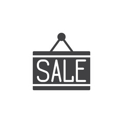 Sale door plate vector icon. filled flat sign for mobile concept and web design. simple solid icon. Symbol, logo illustration. Pixel perfect vector graphics