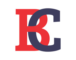 BC initial symbol letter typography typeface typeset logotype alphabet image vector icon