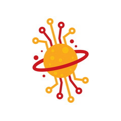 Planet Digital Logo Icon Design