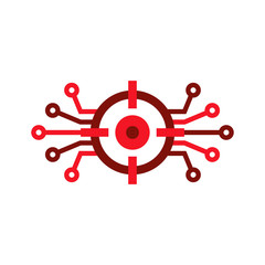Obraz premium Target Digital Logo Icon Design
