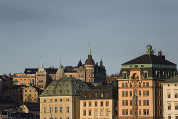 Houses in old town an Sodermalm of Stockholm