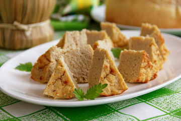 cold snacks, home-made pate of chicken