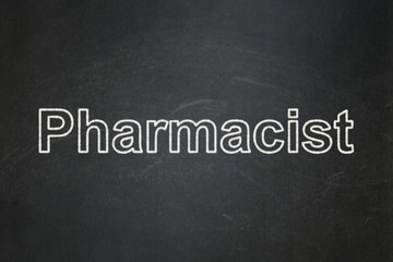 Obraz premium Health concept: text Pharmacist on Black chalkboard background
