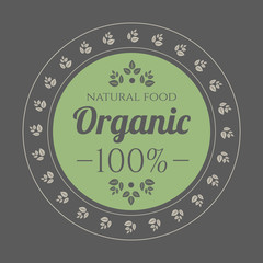Organic Food vintage icon
