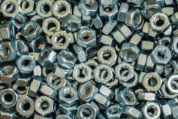 Many hex nuts