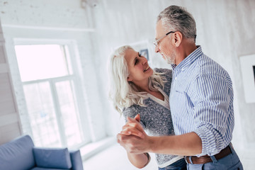 Senior couple at home