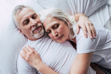Senior couple at home