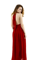 Full body portrait with a beautiful redheaded woman