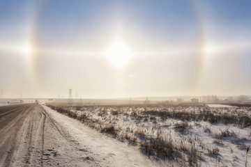 Gallo atmospheric effect. Russia, Moscow region