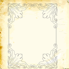 Vector baroque of vintage elements for design. 