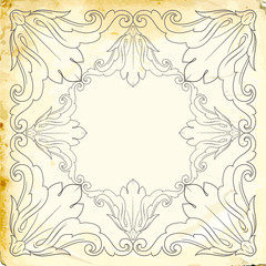 Vector baroque of vintage elements for design. 