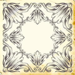 Vector baroque of vintage elements for design. 