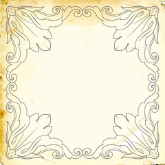 Vector baroque of vintage elements for design. 