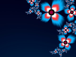 Floral original template with place for text...Fractal flower, template for inserting text...Beautiful background for creating business cards, ..and the like. In color black and red...