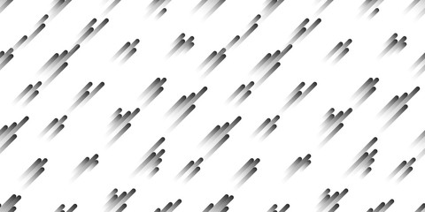 Speed seamless pattern of particles moving. Abstract motion background. Dynamic vector illustration
