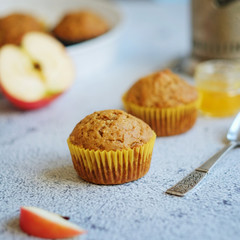 Appetizing Muffins with Apples and Cinnamon
