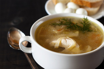 soup with homemade noodles