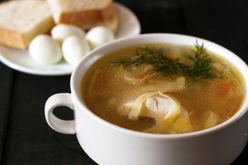 soup with homemade noodles