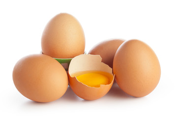 egg on white background